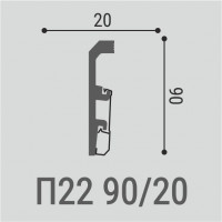 XPS полимер П22 90-20 2000*90*20 мм. - 1