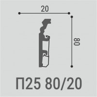 XPS полимер П25 80-20 2000*80*20 мм. - 1