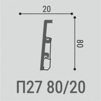 XPS полимер П27 80-20 2000*80*20 мм. - 1