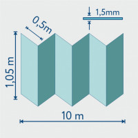 Подложка-гармошка под SPC, WPC, LVT Solid 1.5 мм. - 1