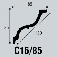 потолочный XPS полимер C16/85 2000*85*85 мм. - 1